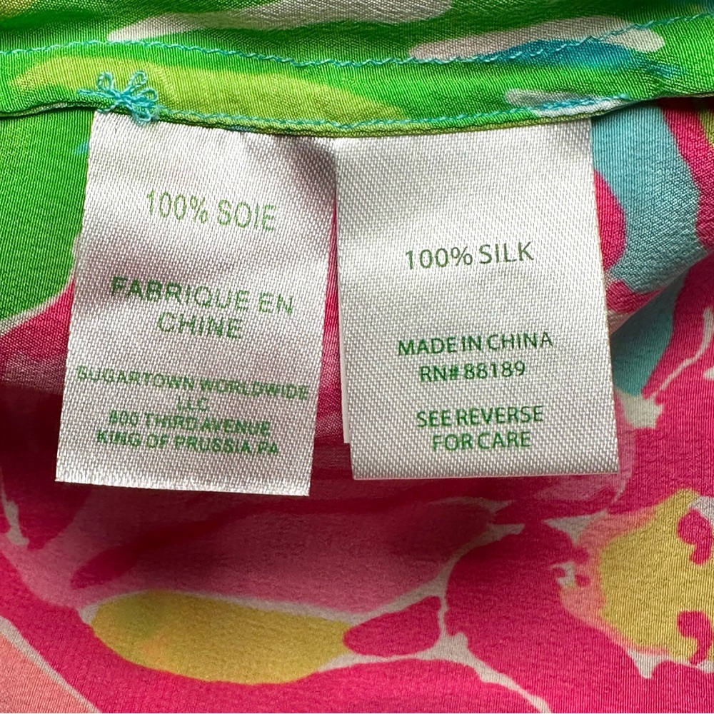 Lilly Pulitzer Women’s Silk Blouse. Size S - Picture 8 of 9